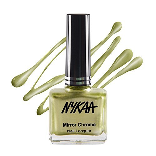 Nykaa Mirror Chrome Nail Lacquer - Electric Green Aurora (Shade No.179) (9ml)