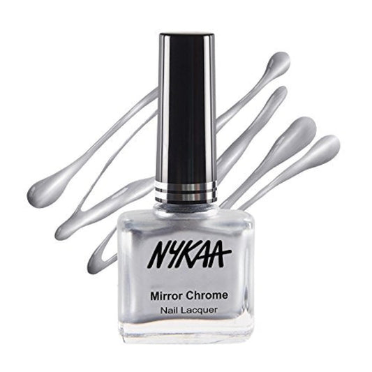 Nykaa Mirror Chrome Nail Lacquer - Molten Sterling (Shade No.163)(9 ml)