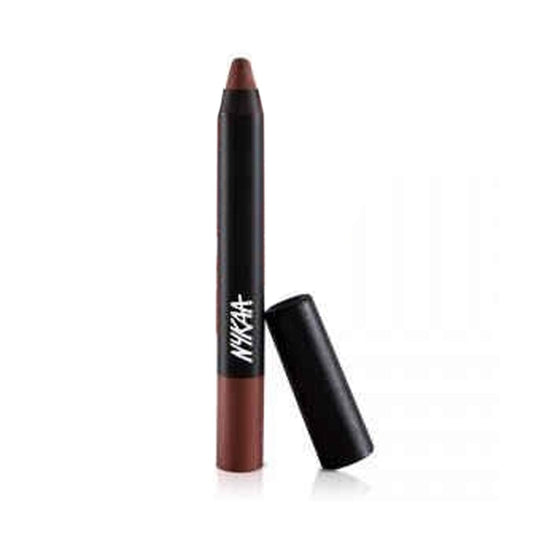 Nykaa MATTE-ilicious Lip Crayon - Next Level Nude (2.8gm) shade No 04 With Prove Your Point Cosmetic Sharpener