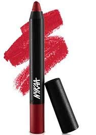 Nykaa Matte-ilicious Lip Crayon, Matte Finish, 2.8gm, with Prove Your Point Cosmetic Sharpener - Kiss N Tell (Shade No 06)