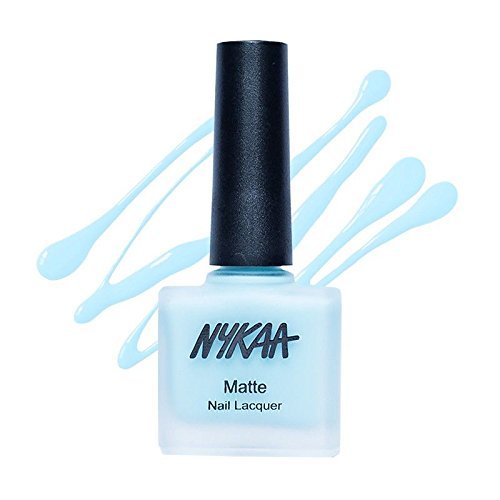 Nykaa Matte Nail Enamel - Cool Blue Granita, No 17 (9 ml)