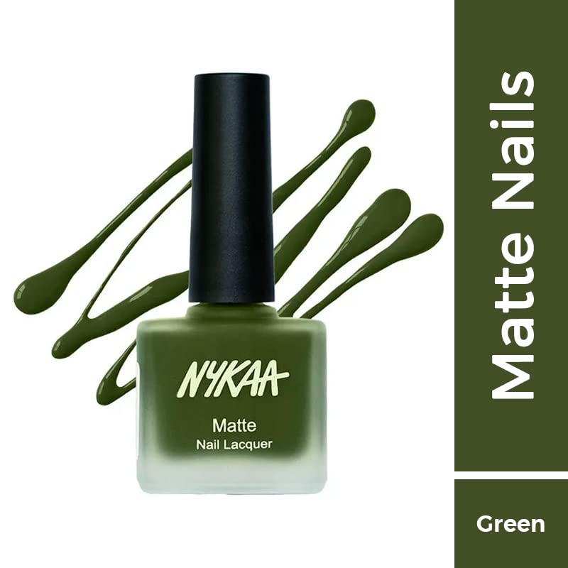 Nykaa Matte Nail Enamel - Emerald Isle (Shade No.118) (9 ml)