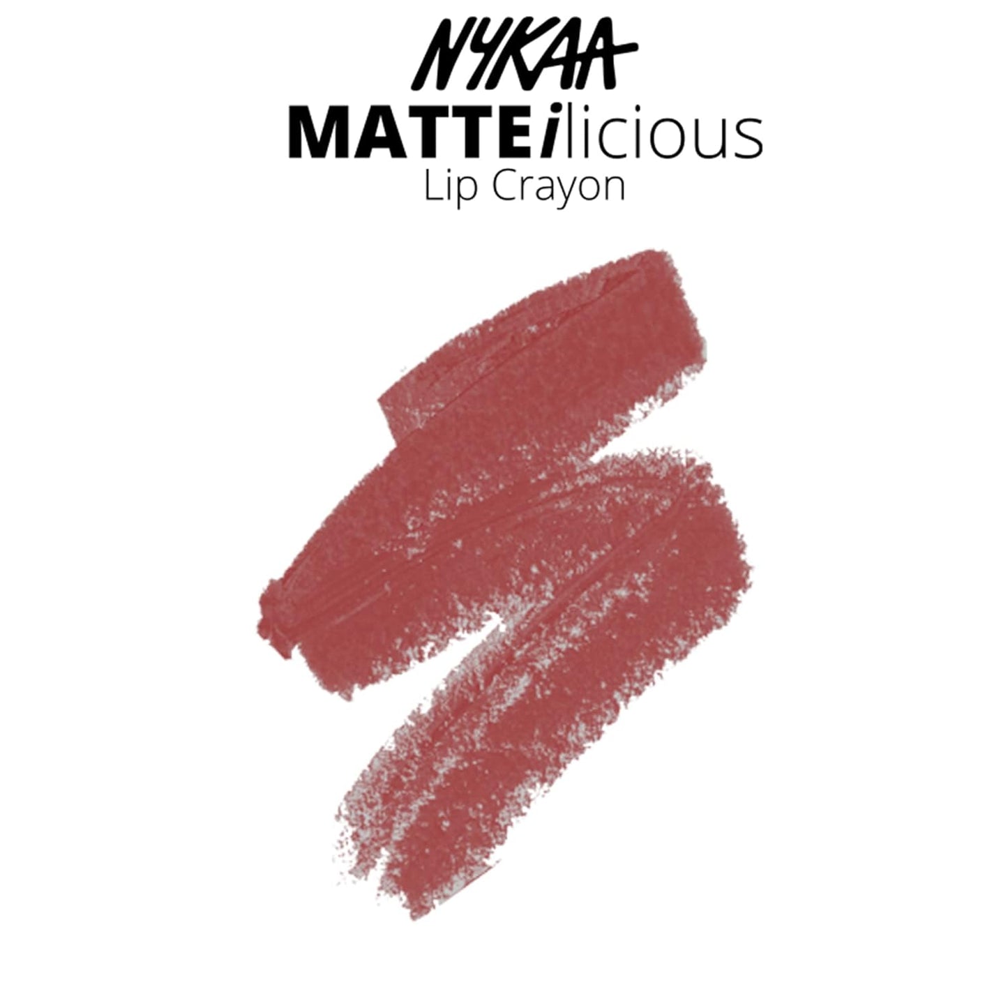 Nykaa MATTE-ilicious Lip Crayon - Jade Rose (2.8gm) shade No 11 With Prove Your Point Cosmetic Sharpener