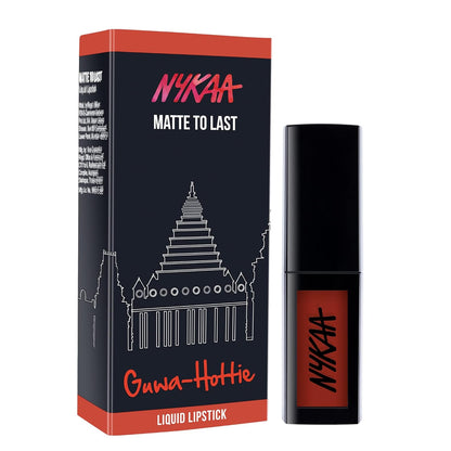 Nykaa Matte To Last! Liquid Lipstick, Matte Finish, 4.5ml - Guwa-Hottie 03