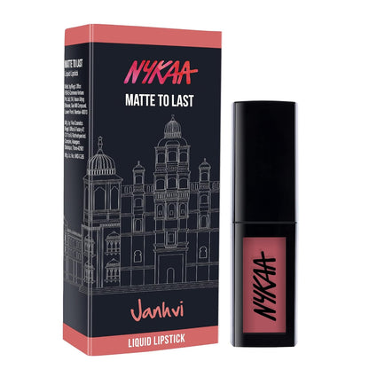 Nykaa Matte to Last Lip Colour, Matte Finish - Nude Janhvi-23