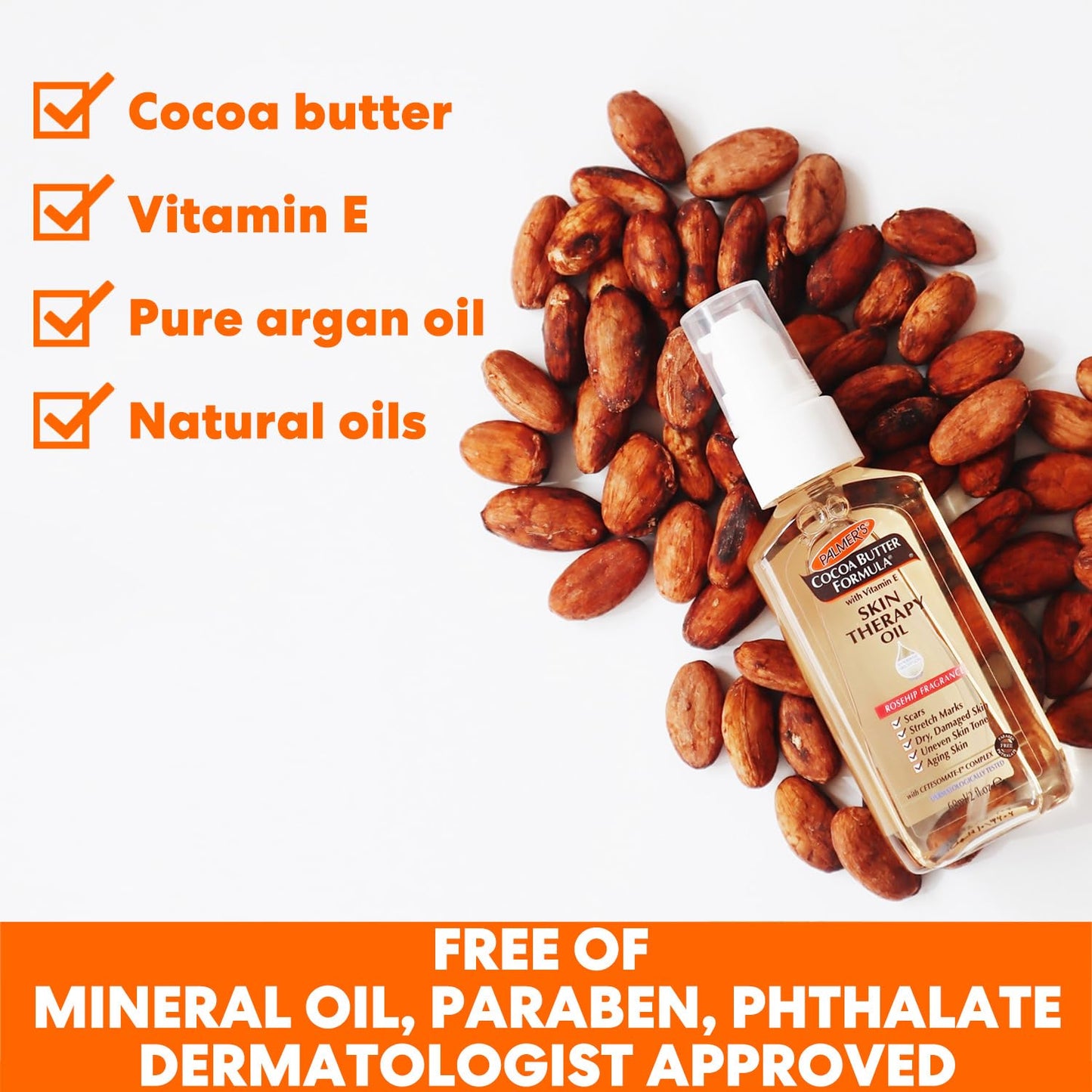 Palmer's Cocoa Butter Face Therapy Oil for Dark Spots & Ageing Skin, Rosehip Fragrance - 60ml