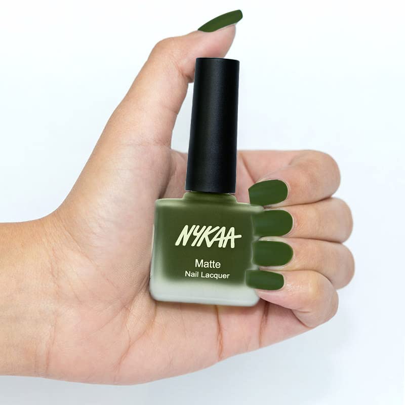 Nykaa Matte Nail Enamel - Emerald Isle (Shade No.118) (9 ml)