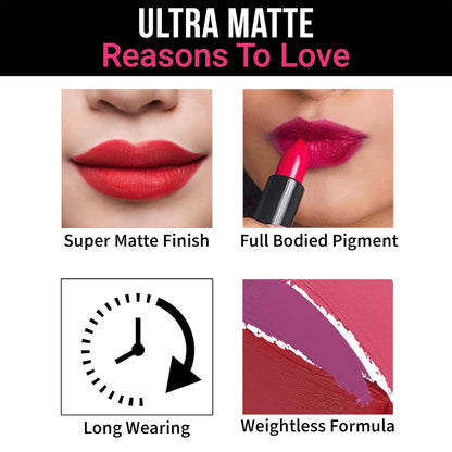 Nykaa Ultra Matte Lipstick, Matte Finish - Madhu