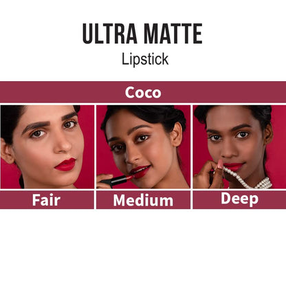 Nykaa Ultra Matte Lipstick, Matte Finish - Coco