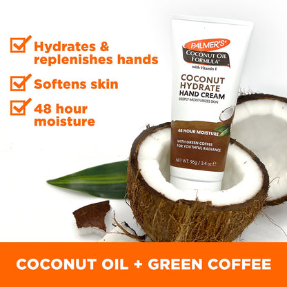 Palmer's Coconut Oil Hand Cream With Green Coffee Extract for Youthful Radiance - 96gm