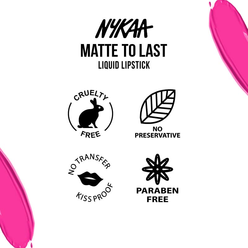 Nykaa Matte To Last Liquid Lipstick, Matte Finish, 4.5ml - Kudi 04