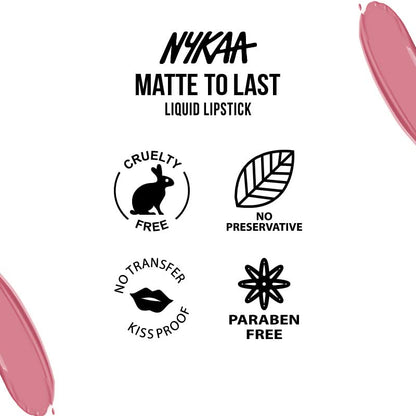 Nykaa Matte to Last Liquid Lipstick, Matte Finish, 5 ml - 15 Le