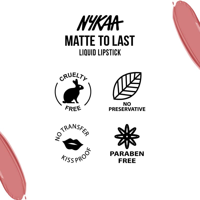 Nykaa Matte to Last Liquid Lipstick, Matte Finish, 5 ml - 01 Bombae